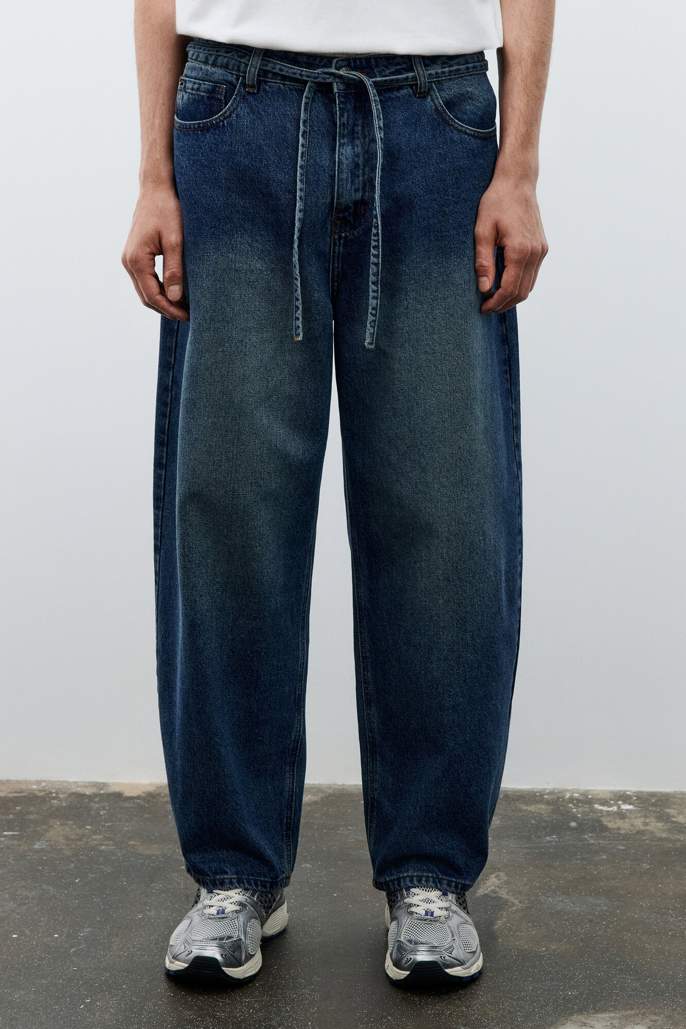 Джинсы багги Befree Man Basic, размер 30/176, темный индиго — фото 1