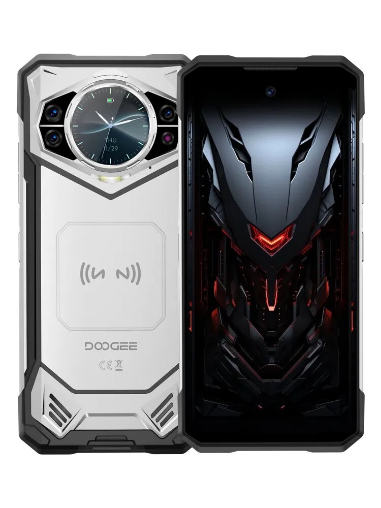 Смартфон DOOGEE S200, 12/256 ГБ, 6.72", АКБ 10100 мАч, серебристый