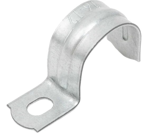 Скоба металлическая Gigant однолапковая СМО 16-17 мм с/о оцинк. 100шт GMB-1/1617O