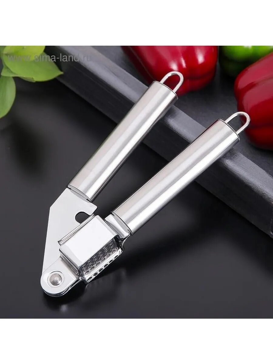 Пресс для чеснока Доляна «Металлик» 195 см цвет серебряны