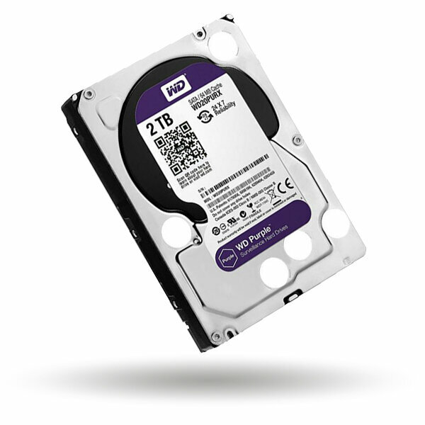 Жесткий диск Western Digital Purple WD20PURX, для видеонаблюдения, 2TB — фото 1