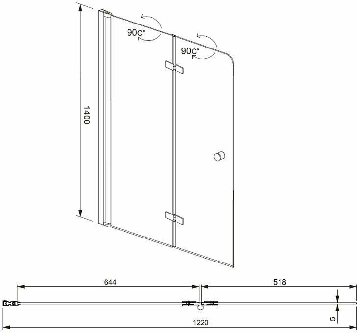 Шторка для ванны Aquanet - фото №2