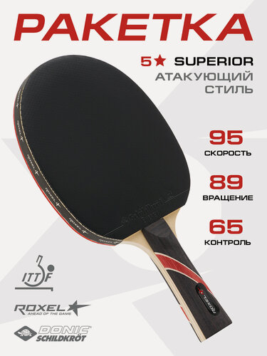 Изображение товара Ракетка для настольного тенниса Roxel 5* Superior, коническая