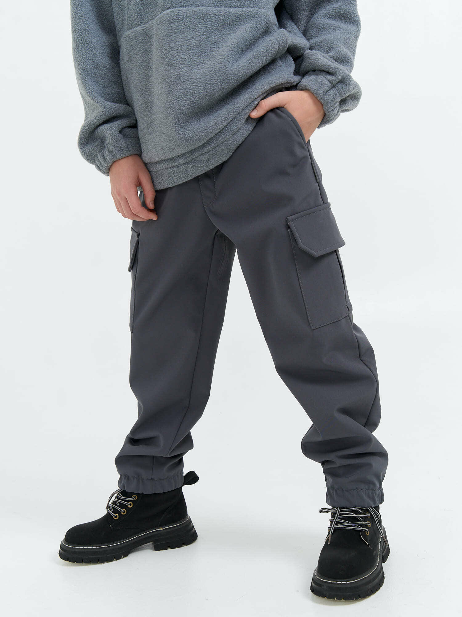 Брюки утеплённые BUNGLY Софтшелл размер 146  графит