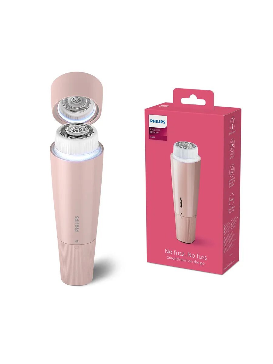 Эпилятор Philips BRR454, для лица, для женщин, 2 скорости, 30 мин. от аккумулятора