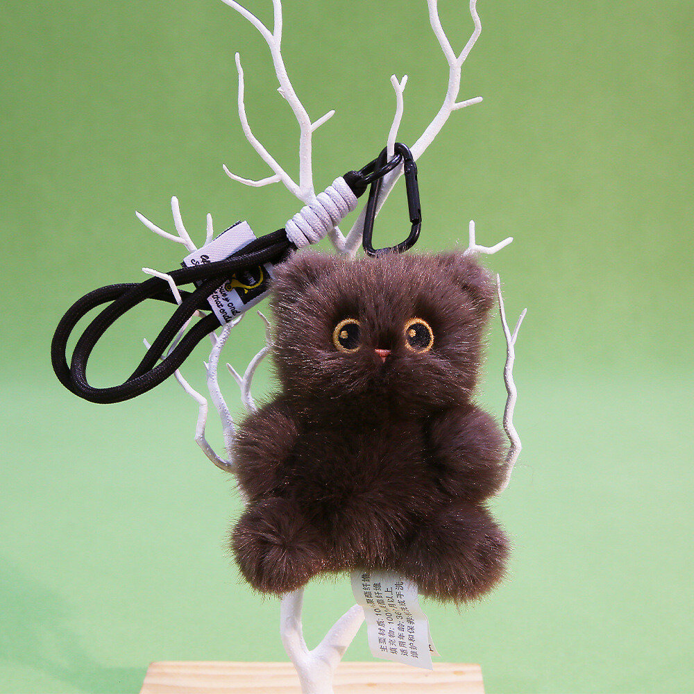 Плюшевый брелок с силуэтом сиамской кошки бренд не указан мягкое полиэстеровое волокно для украшения сумки подарок для любителей