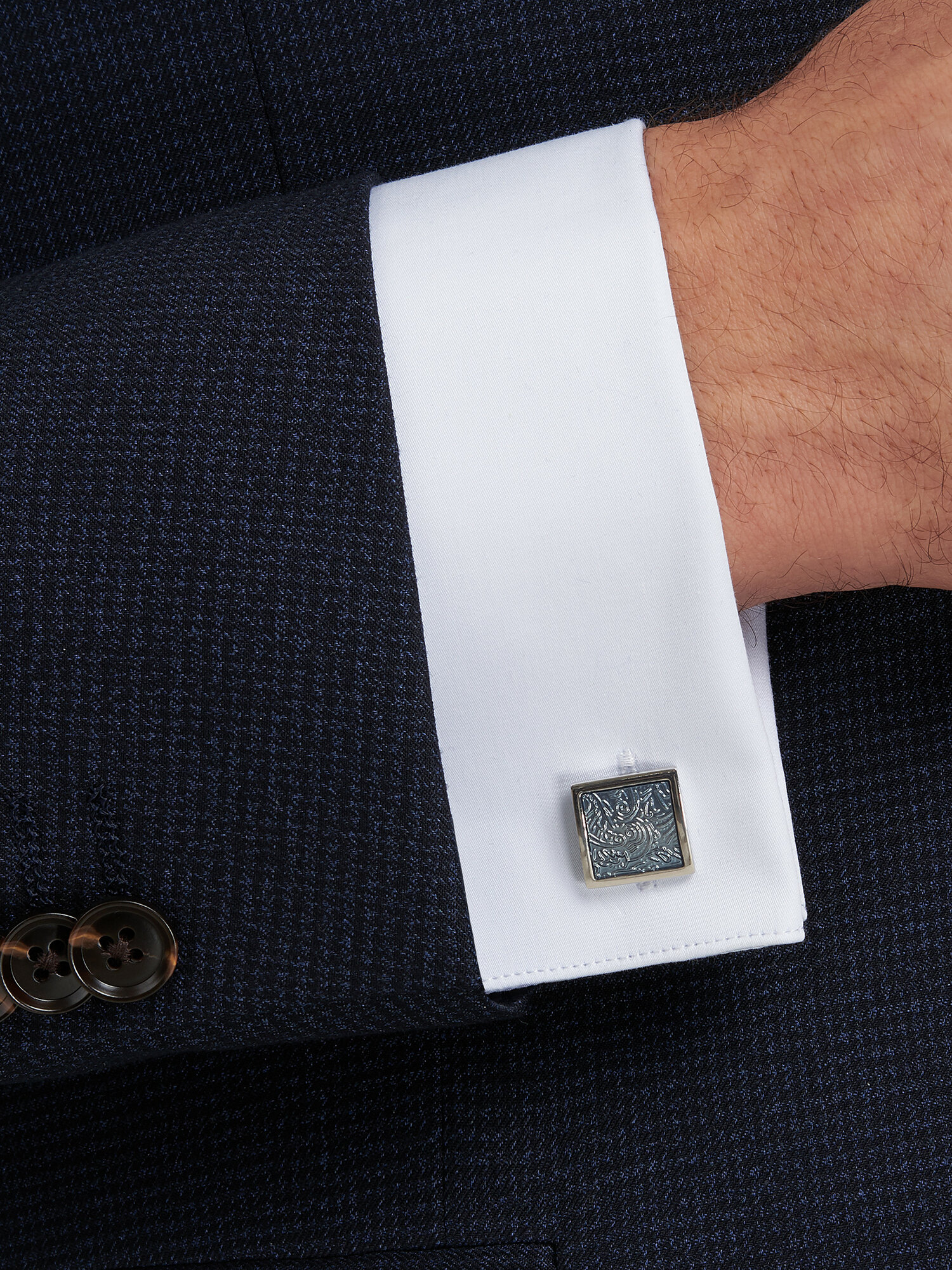 Запонки HENDERSON, голубой — фото 1