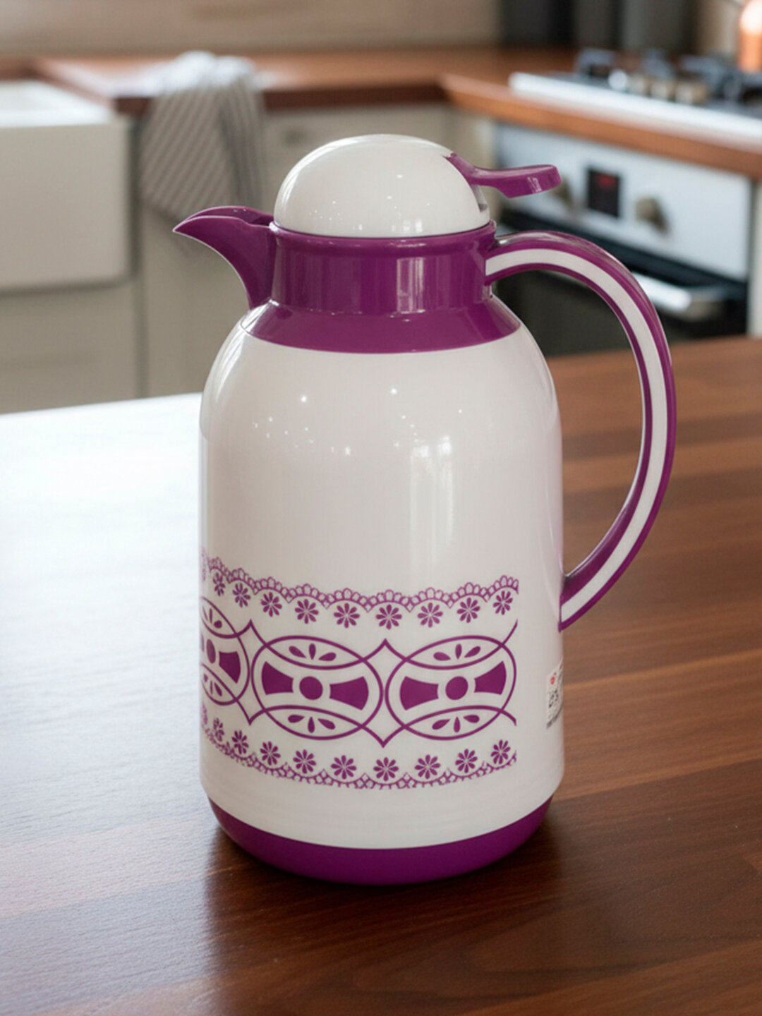 Термокружка "Термос-Чайник", для чая и кофе, 1 л, пластик, металл, колба, вакумная,48 часов