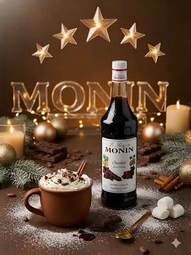 Изображение товара Сироп Monin Шоколадный для кофе, молочных коктейлей и десертов