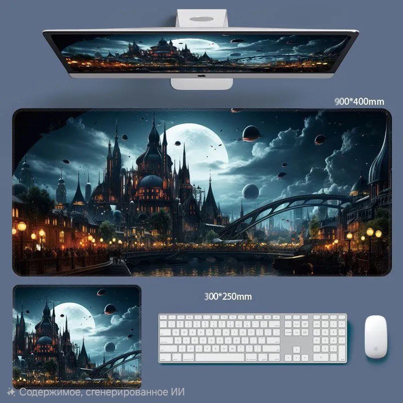 Коврик для мышки и клавиатуры, XXL, 900x400 мм, толщина 3 мм