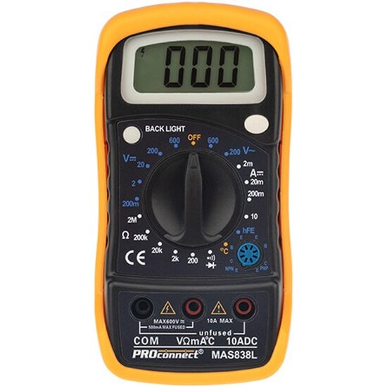 Универсальный мультиметр Proconnect MAS838L (DT858L)