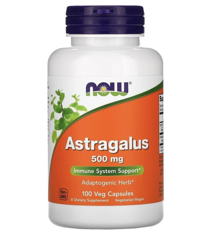 NOW Foods Astragalus, Астрагал 500 мг 100 капсул