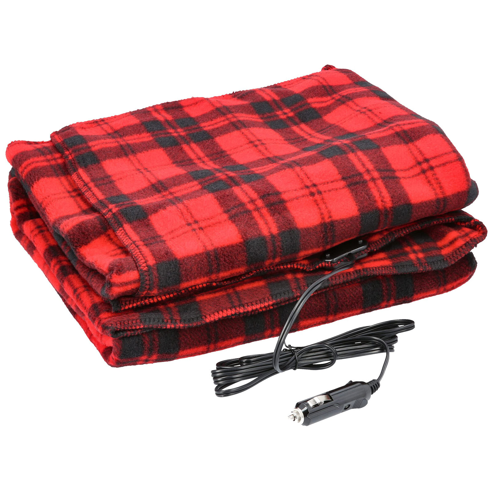 Red Car Heating Blanket Electric 12 Volt Long Cord Lightweight Throw