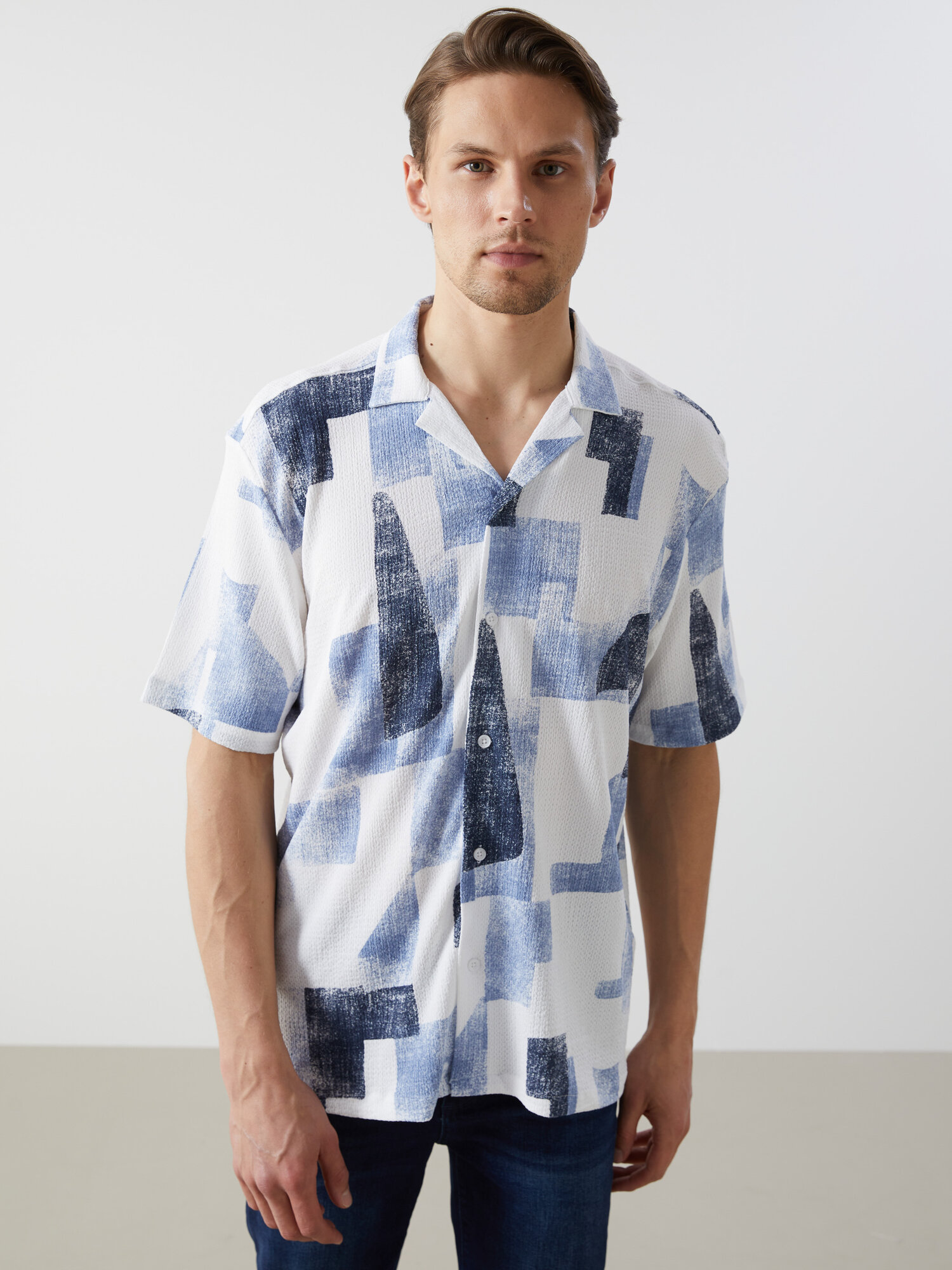 Рубашка LC Waikiki, размер M, blue