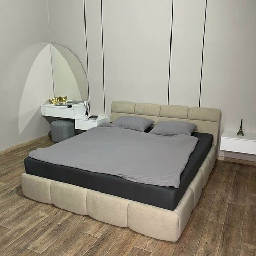 Изображение товара Кровать VIERO Анталия, разборная, мягкое изголовье, 160х200 см, с ортопедическим основанием и подъемным механизмом