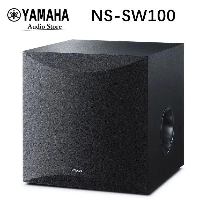 Мощный активный 10-дюймовый сабвуфер для домашнего кинотеатра Yamaha NS-SW100 black импортного производства