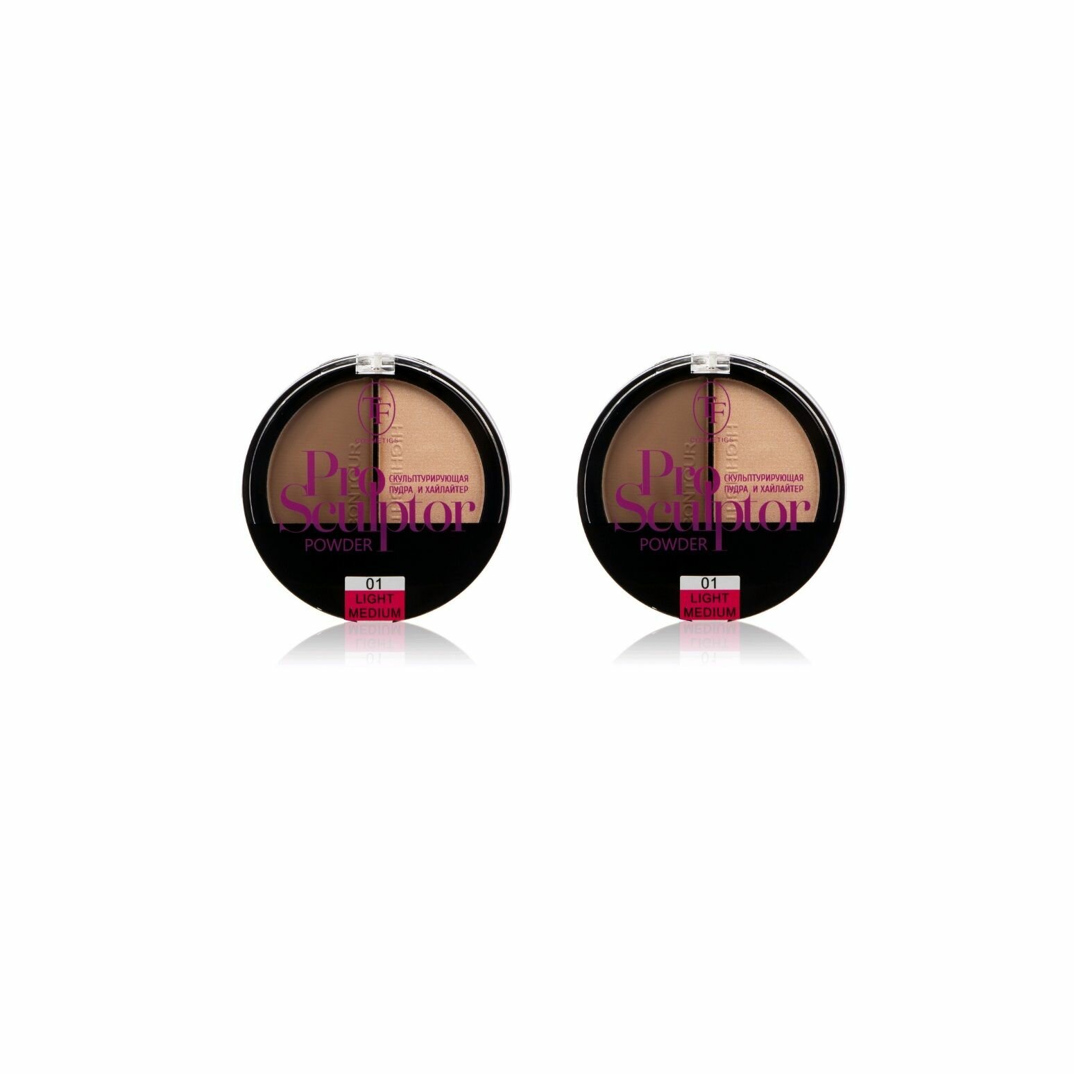 TF Cosmetics Палетка для контурирования, тон № 1, light medium, 2 шт