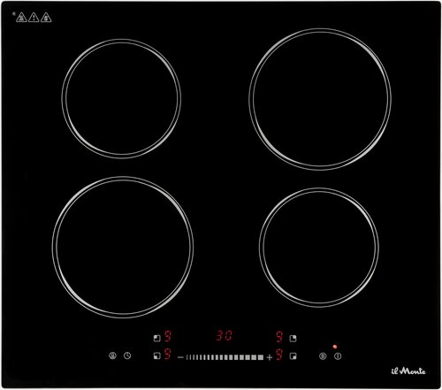 Изображение товара Варочная панель индукционная, 60 см, 9 режимов, Таймер до 99 мин, Автоотключение, Блокировка Monte BH-661-BIH