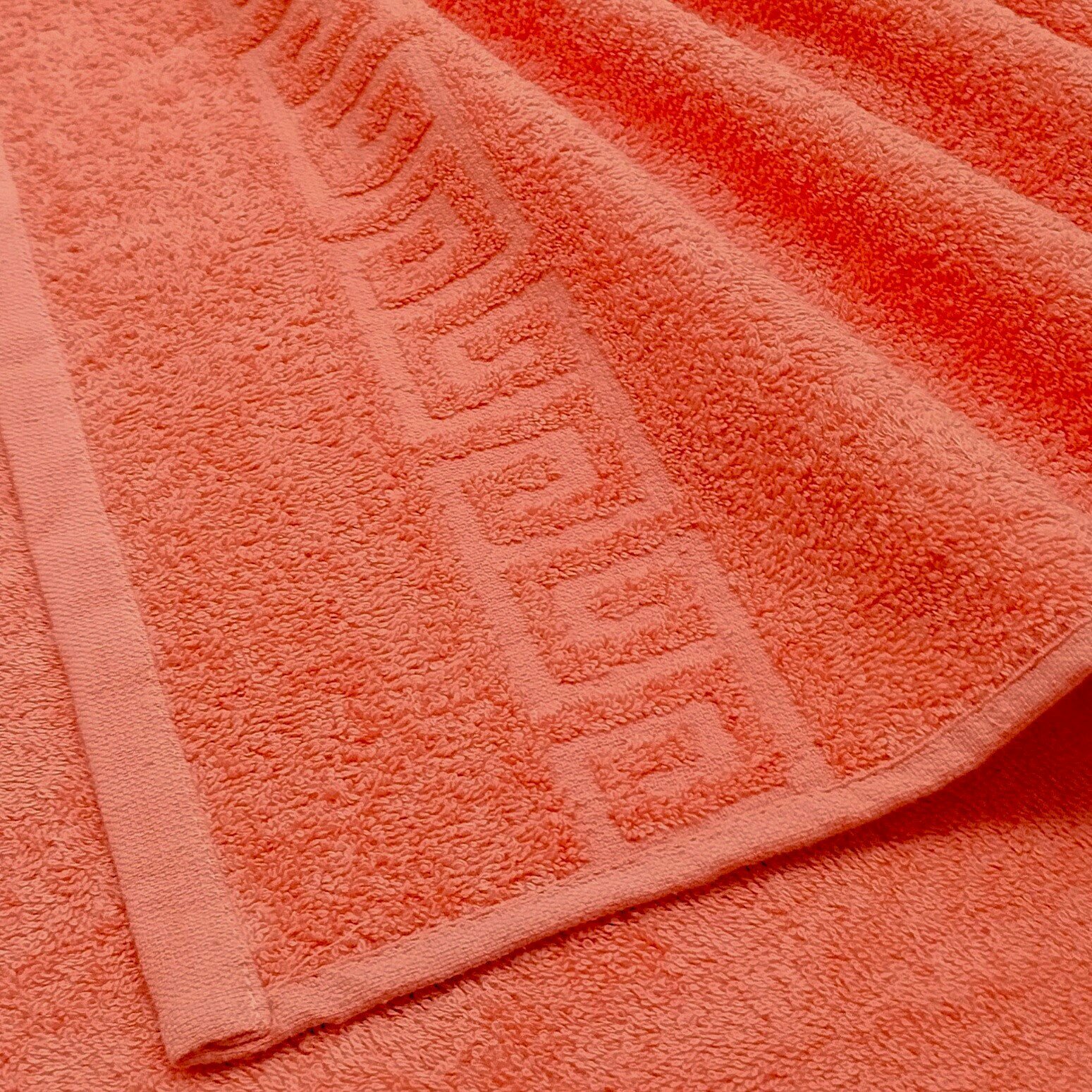 Полотенце махровое банное 100*180 см, цвет коралл, плотность 430 гр, хлопок 100%