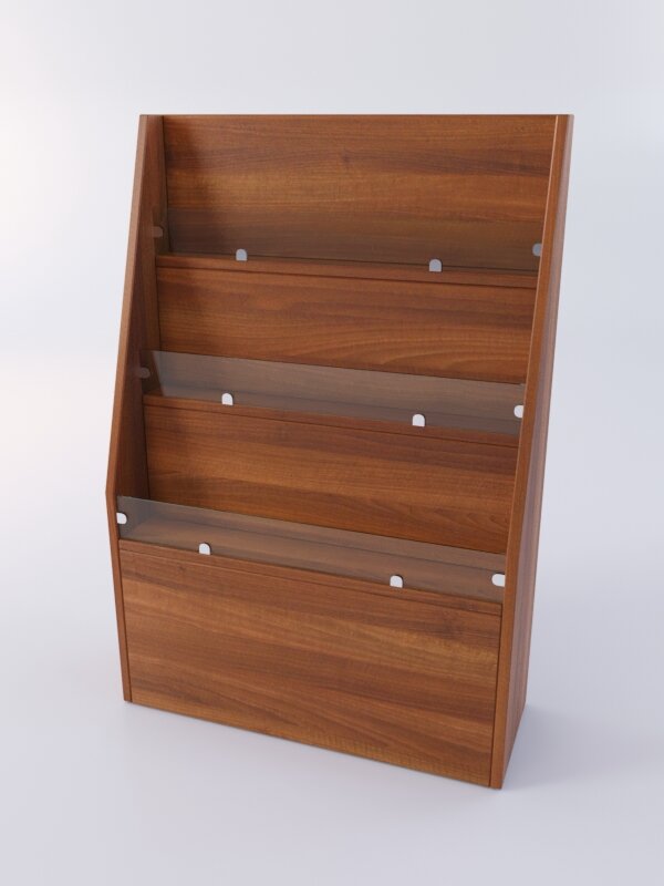 Прилавок "буклет" №1, Орех. Производитель товара - компания Westcom.