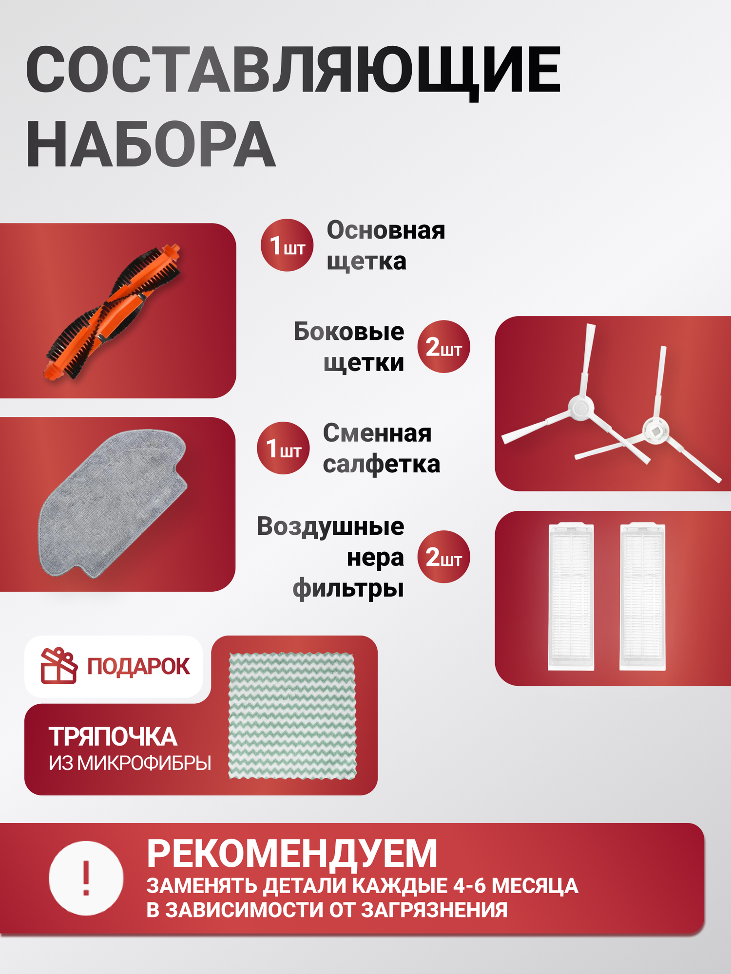 Изображение Фильтры для робота пылесоса Xiaomi s10, mop 3C, STYTJ02YM, Viomi V2, V2 PRO, V3, SE