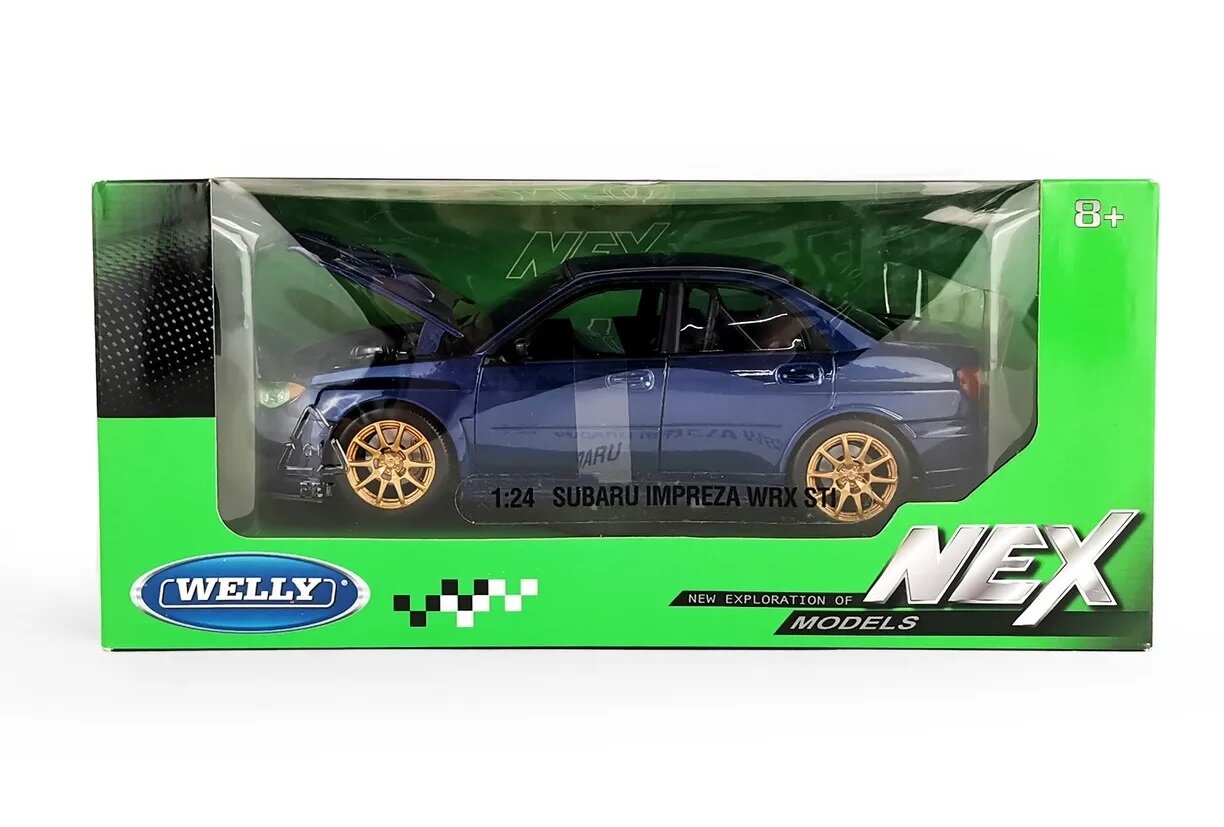 Машина Welly Subaru Impreza WRX STI синяя 1:24 22487NS-W