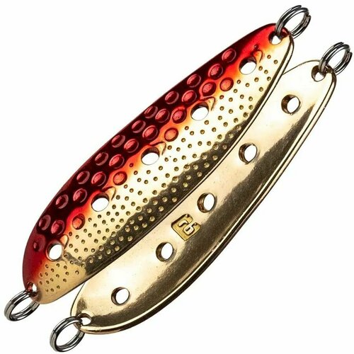 Блесна из латуни на лосося, покрыта золотом и серебром RB Фаворит 42гр - 230