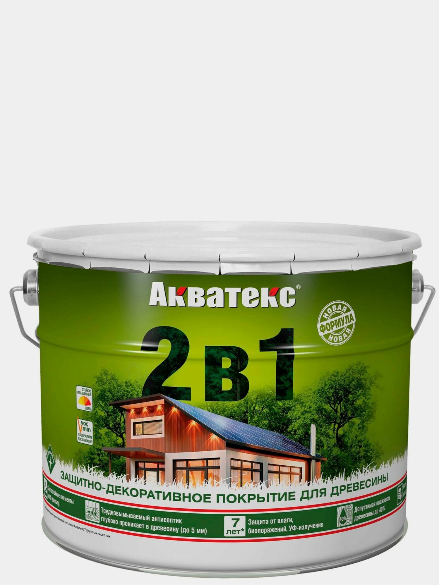 Акватекс 2 в 1 цвет Сосна 9 л пропитка по дереву защитно-декоративное покрытие для древесины