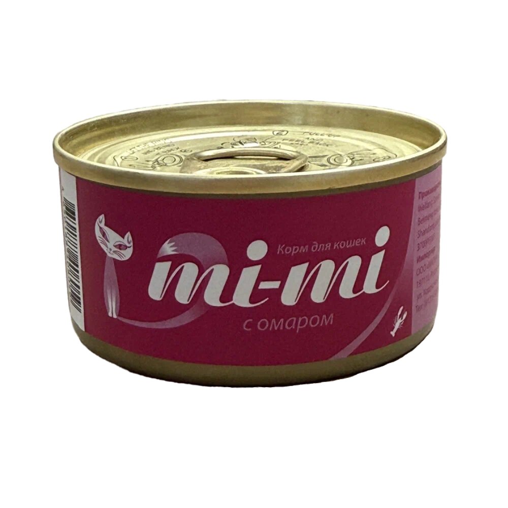 Влажный корм Mi-Mi для кошек и котят с омаром, кусочки в желе, 80 гр