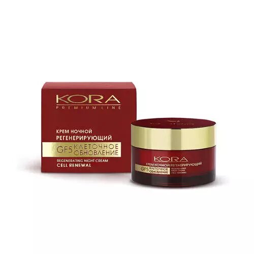 KORA PREMIUM LINE Крем ночной регенерирующий GF5 клеточное обновление 50 мл