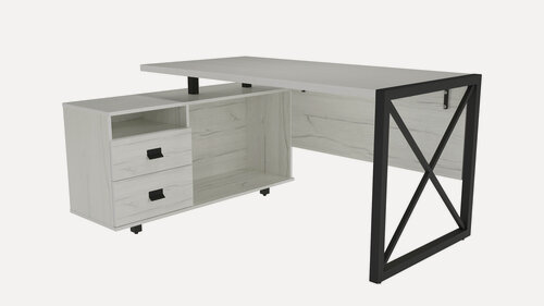 Изображение товара Стол рабочий универсальный "Хардвиг" (ЛДСП юта), с ящиками, 150х75х76 см