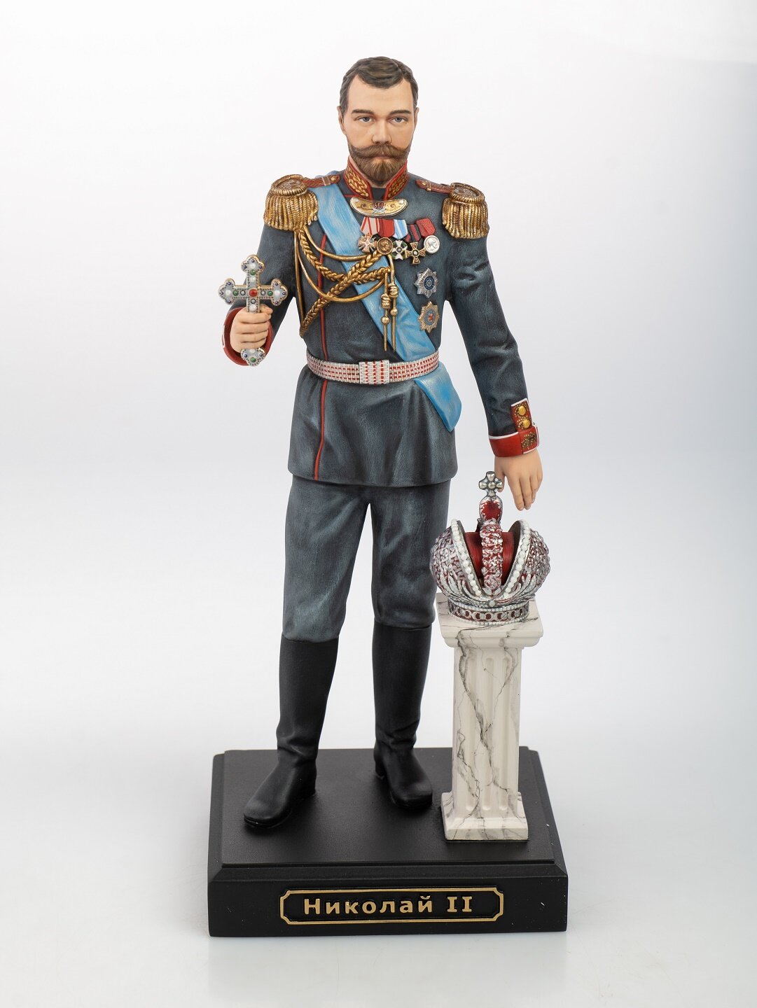 Статуэтка Николай 2 (25 см) литьевой мрамор, цвет ручная роспись — фото 1