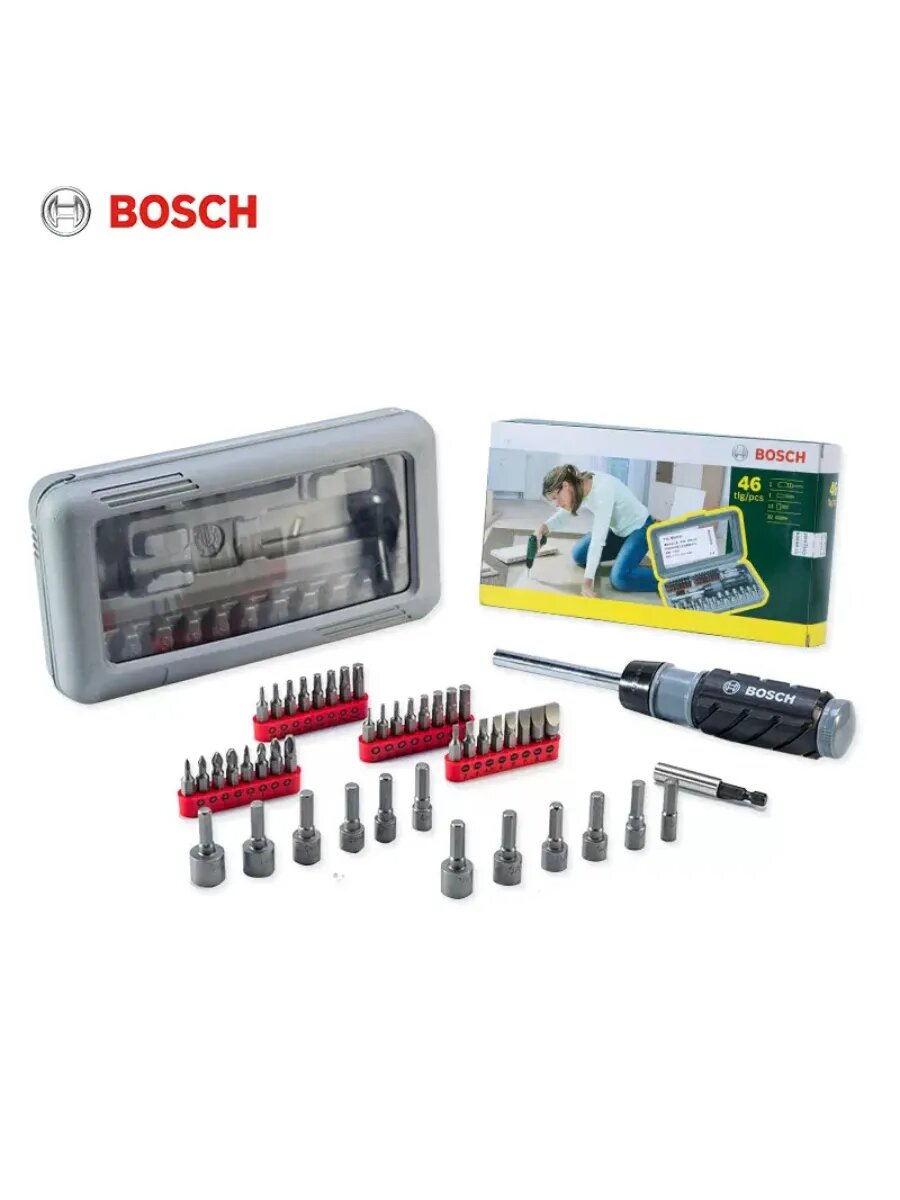 Набор отверток Bosch для аккумуляторной отвертки хром-ванадий 46 шт.