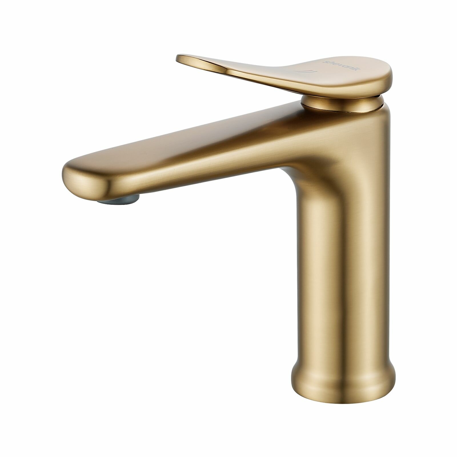 Смеситель для раковины однорычажный Shevanik S4701G, Золотой сатин