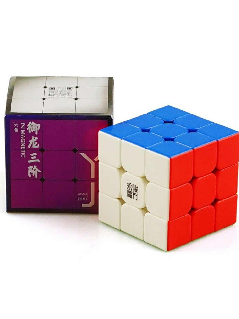 Кубик Рубика 3x3 YJ Yulong V2 Magnetic, магнитный, цветной пластик