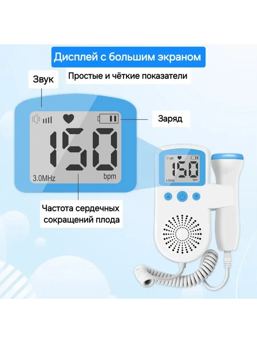 Фетальные Допплеры Фетальный Доплер УЗИ для будущих мам — безопасный контроль сердцебиения малыша