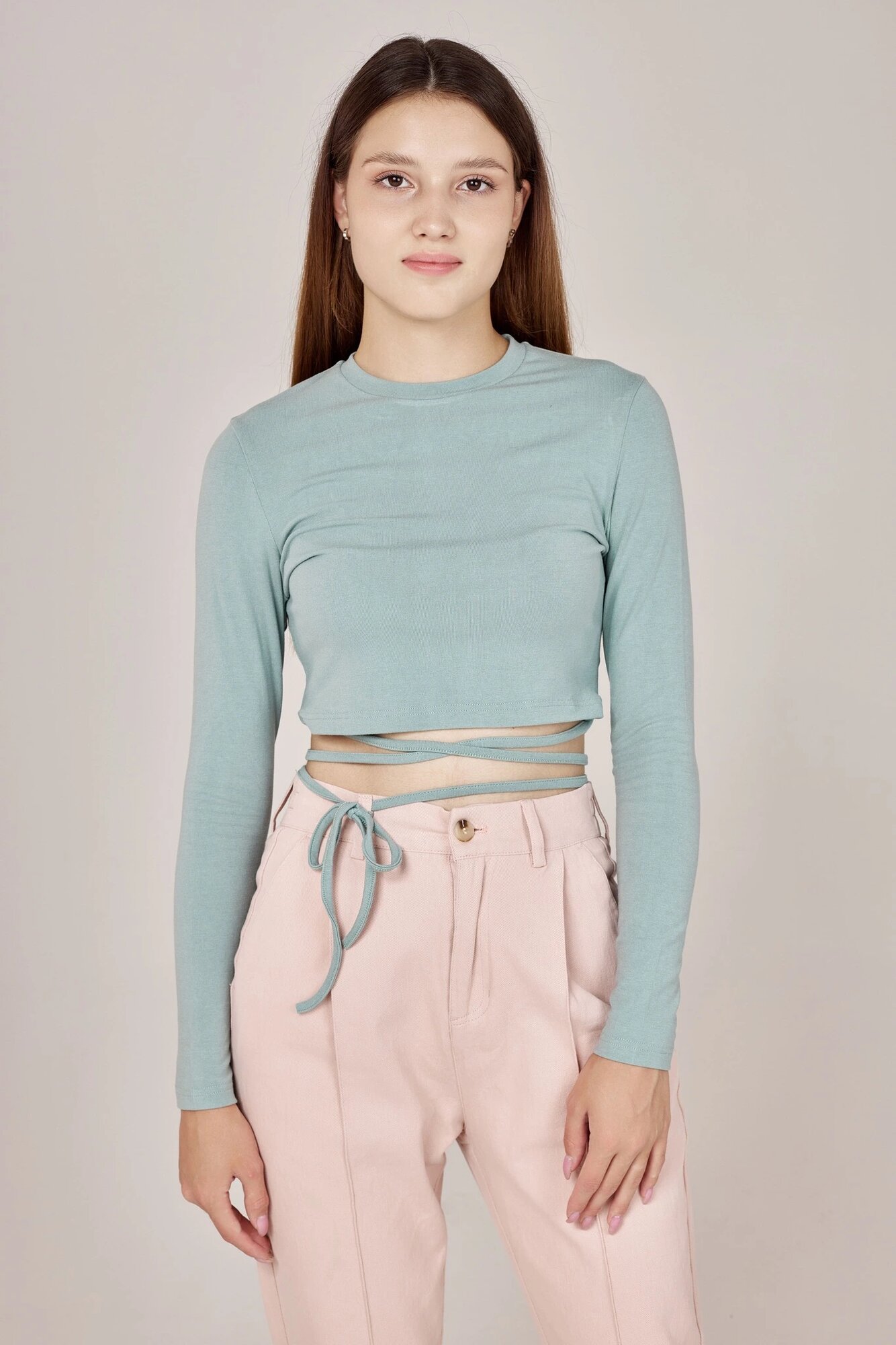 Лонгслив Selfie, размер M, , светло-зеленый — фото 1