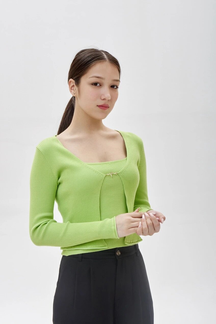 Кардиган Selfie, размер M, зеленый — фото 1