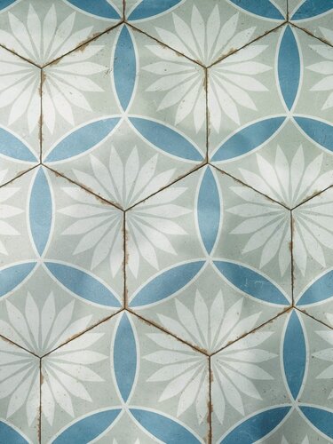 Изображение товара Керамогранит ENNFACE 22 х 25 см, Kaleidoscope Blue, металлик, 1,04 м2 в упаковке (25 шт.)