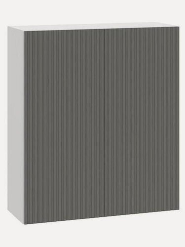 Изображение товара Кухонный модуль навесной, шкаф Стайер с полками, с доводчиками, 80х29.6х91.2 см, Белый / Грей