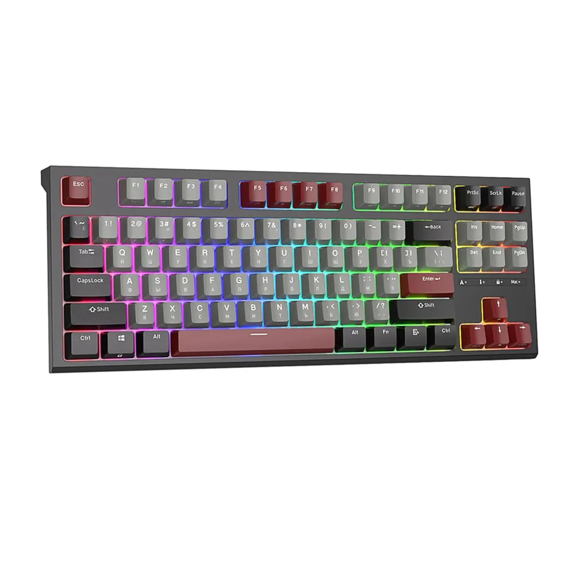Клавиатура Royal Kludge RK-R87 Black/Gray/Red (USB, RGB, Hot Swap, Red switch)