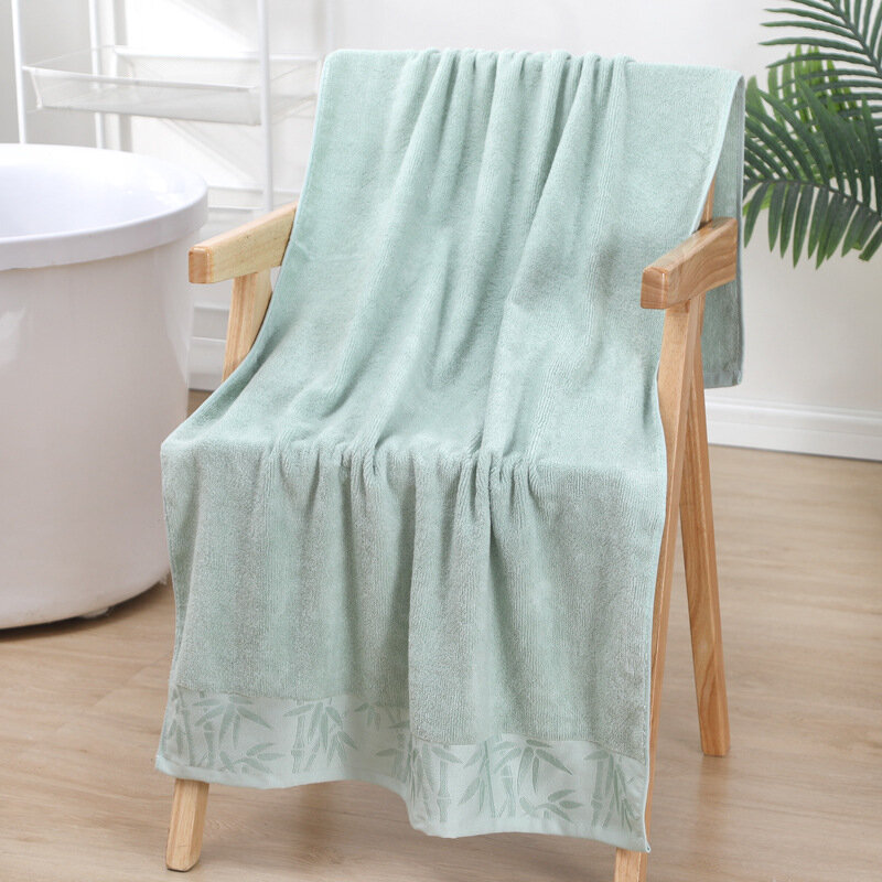 Полотенце YIDUO бамбуковое впитывающее 70x140 см зеленое