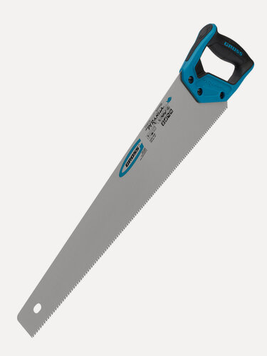 Изображение товара Ножовка по дереву с мелким зубом Gross PIRANHA 550 мм, 11-12 TPI, каленый 3D-зуб, двухкомпонентная рукоятка, 24105