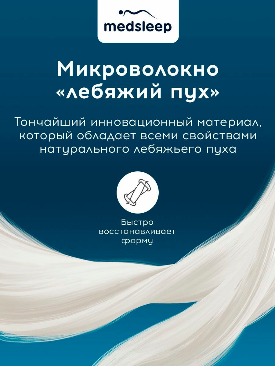 Medsleep наматрасник 160х200 защитный на резинке "Swan Princess" двуспальный — фото 1
