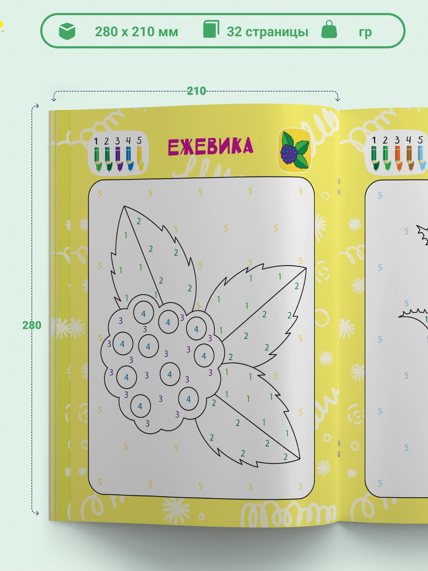 Раскраска по номерам для малышей. Растения — фото 1