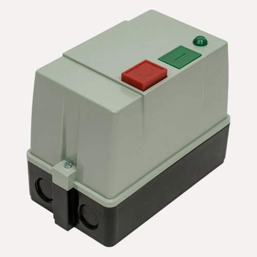 Изображение товара Электромагнитный пускатель Электротехник ПМЛ-2230 УХЛ4 Б, 220В/50Гц, 1з, 25А, нереверсивный, с реле РТЛ-1022-2 17-25А, в корпусе из пластика IP54, с кнопками пуск + стоп и сигнальной лампой ET547046