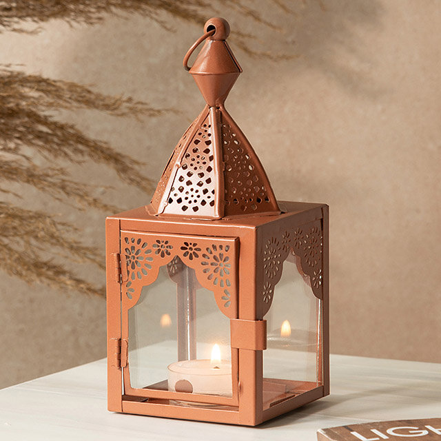 Металлический подсвечник-фонарь Shanklin 17 см терракотовый Koopman A65006010-3