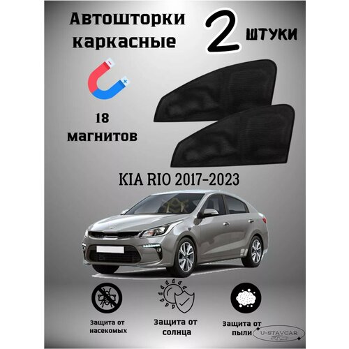 Каркасные шторки в машину Kia Rio 2017-2023