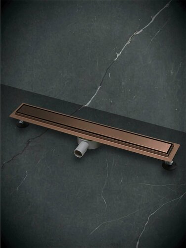 Изображение товара Трап для душа в полу под плитку, слив для душа широкий 800 мм, матовая медь