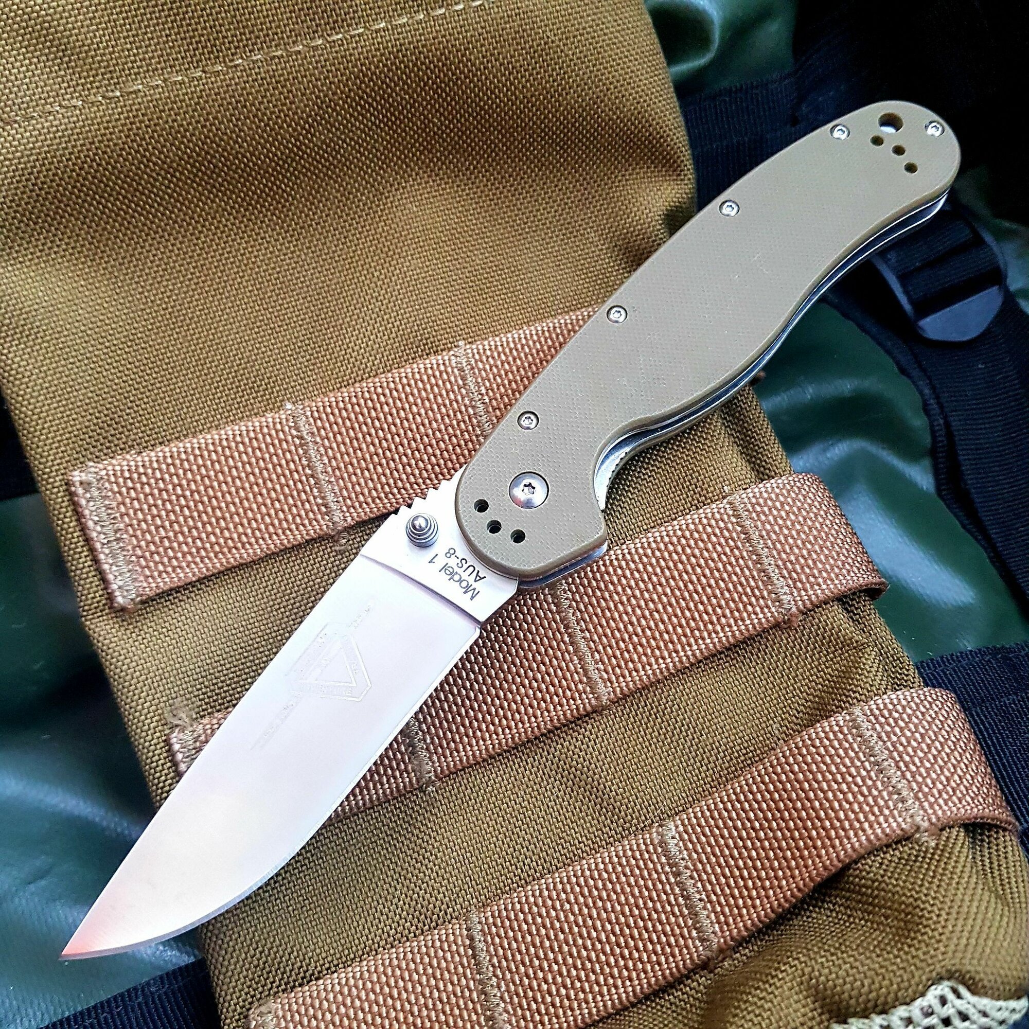 Нож складной крыса Rat1 коричневый